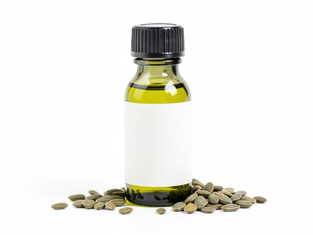 Aceite de cáñamo en frasco ámbar, insumo líquido a granel