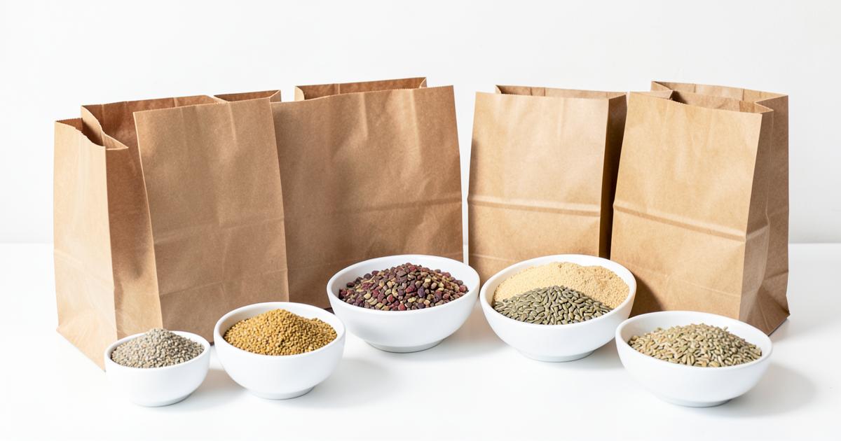 Superalimentos a granel en bolsas de papel, guía de precios en México