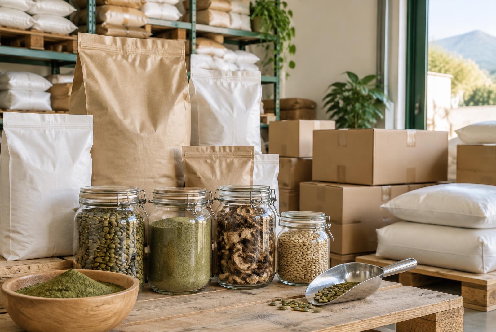 Empaque y logística de superalimentos a granel para mayoreo