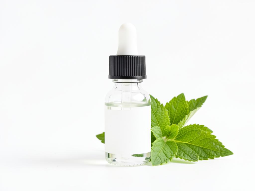 Stevia líquida en frasco gotero, insumo líquido para bebidas y repostería
